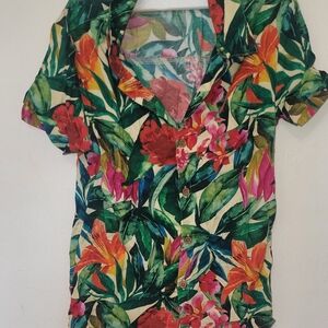 Floral Button-Up Boys Top